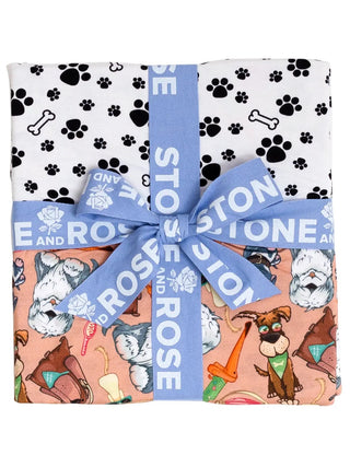 Stone and Rose | The Woof Pack Reversible Bamboo Blanket - Charlie Rae - Nursery- 390 - Stone and Rose