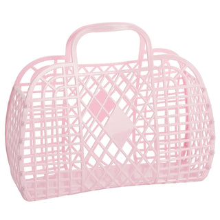 Sun Jellies Retro Basket Jelly Bag- Large - Charlie Rae - Pink - TWEEN-UNISEX ACCESS.-423 - Sun Jellies