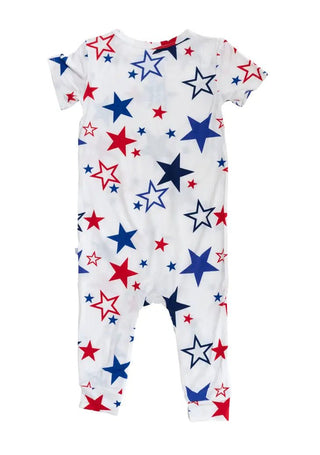Americana Short Sleeve Romper - Charlie Rae - 3-6 Months - Baby One-Pieces - Stone and Rose