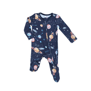 Angel Dear - Solar System - Bamboo 2-Way Zipper Footie - Charlie Rae - Newborn - Baby & Toddler Clothing - Angel Dear
