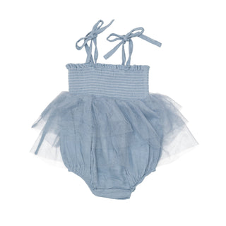 Angel Dear Tutu Bubble- Solid Muslin Soft Chambray - Charlie Rae - 0-6 Months - Baby One-Pieces - Angel Dear