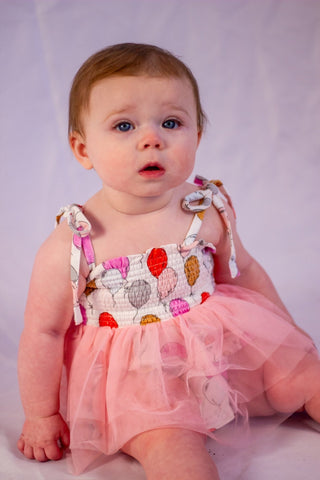 Balloons | Angel Dear | Infant Tutu Bubble - Charlie Rae - 0-6 Months - Girls Sets & Outfits- 210 - Angel Dear