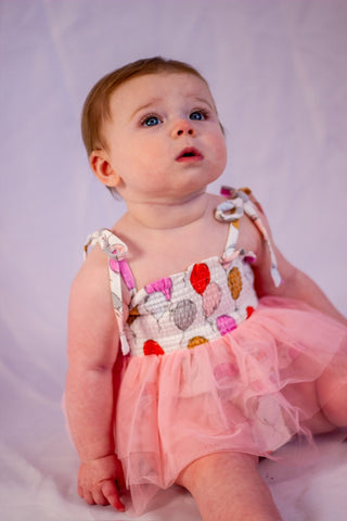 Balloons | Angel Dear | Infant Tutu Bubble - Charlie Rae - 0-6 Months - Girls Sets & Outfits- 210 - Angel Dear