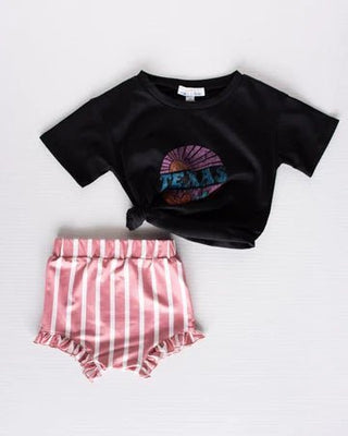 Belle High-Waist Bloomers - Mauve Stripe - Charlie Rae - 0-3 Months - Baby & Toddler Bottoms - Bailey's Blossoms