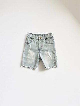 Bermuda Denim Toddler Boy Shorts - Charlie Rae - Faded Black - Boys Bottoms- 110 - Orcas Lucille