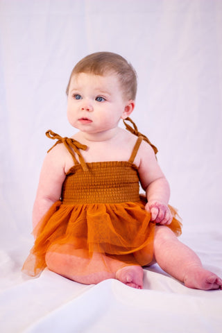 Cashew | Angel Dear | Tutu Bubble - Charlie Rae - 0-6 Months - Girls Dresses- 190 - Angel Dear