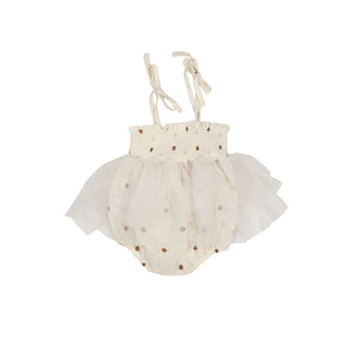 Cashew Polka Dot- Tutu Bubble - Charlie Rae - 0-6 Months - Baby & Toddler Dresses - Angel Dear
