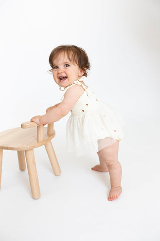 Cashew Polka Dot- Tutu Bubble - Charlie Rae - 0-6 Months - Baby & Toddler Dresses - Angel Dear