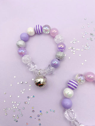 Disco Ball Charm Bracelet - Charlie Rae - Toddler - Kid Jewelry- 351 - The Rainbow Mermaid