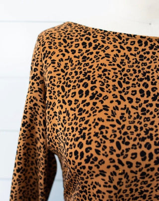 Henny Bell Sleeve Crop Top- Leopard- Mom & Me - Charlie Rae - XS - Shirts & Tops - Bailey's Blossoms