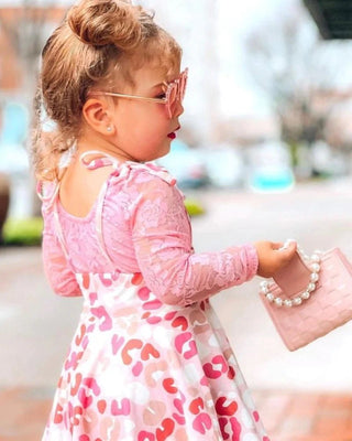 Lana Lace Leotard - Light Pink - Charlie Rae - 0-3 Months - Baby One-Pieces - Bailey's Blossoms