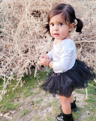 Livee Long Sleeve Leotard- Time To Shine White - Charlie Rae - 0-3 Months - Baby & Toddler Tops - Bailey's Blossoms