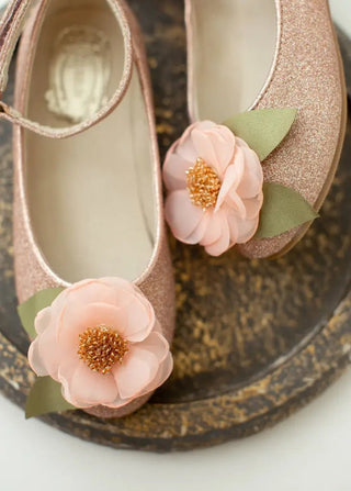Marais Flat in Rose Gold- Toddler & Youth - Charlie Rae - 8T - Shoes - Joyfolie