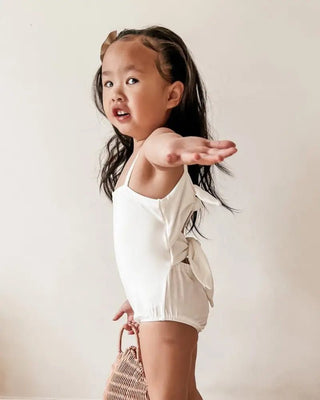 Marlie Tie-Back Leotard - Charlie Rae - White - Baby One-Pieces - Bailey's Blossoms