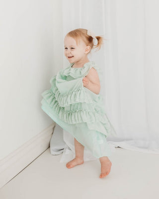 Nellie Ruffle Maxi Dress - Mint - Charlie Rae - 9-12 Months - Baby & Toddler Dresses - Bailey's Blossoms