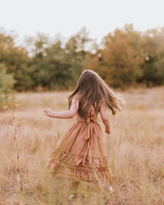 Nellie Ruffle Maxi Dress - Mocha - Charlie Rae - 12-18 Months - Baby & Toddler Dresses - Bailey's Blossoms