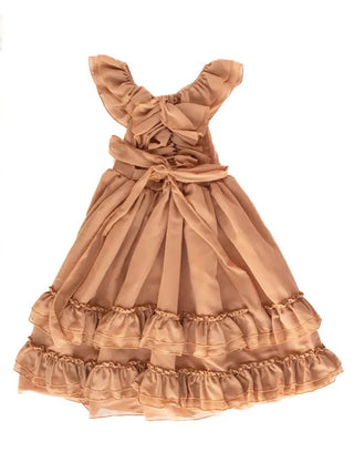Nellie Ruffle Maxi Dress - Mocha - Charlie Rae - 12-18 Months - Baby & Toddler Dresses - Bailey's Blossoms