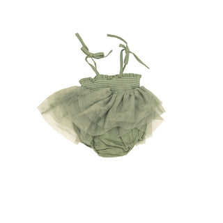 Oil Green- Tutu Bubble - Charlie Rae - 0-6 Months - Baby & Toddler Dresses - Angel Dear