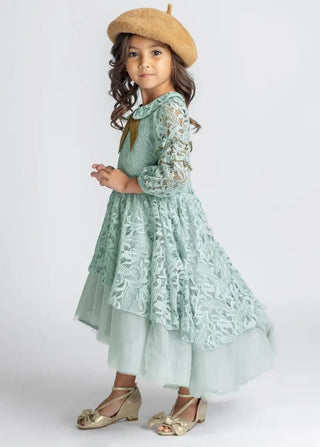 Paris Petticoat Dress in Seaglass - Toddler - Charlie Rae - 2T - Joyfolie