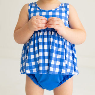 Posh Peanut - Joshua - V-Neck Tank Top Peplum & Bloomer Set - Charlie Rae - 3-6 Months - Baby & Toddler Outfits - Posh Peanut