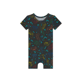 Posh Peanut - Posh Player One - Short Sleeve Zippered Shorties - Charlie Rae - 0-3 Months - Girls 1 Piece- 220 - Posh Peanut