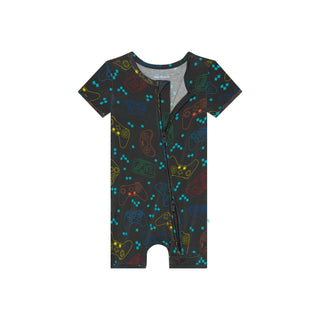Posh Peanut - Posh Player One - Short Sleeve Zippered Shorties - Charlie Rae - 0-3 Months - Girls 1 Piece- 220 - Posh Peanut