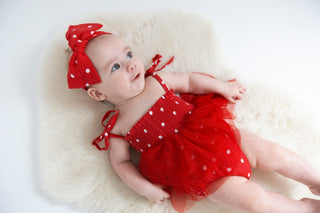 Red Polka Dot- Tutu Bubble - Charlie Rae - 0-6 Months - Baby & Toddler Dresses - Angel Dear