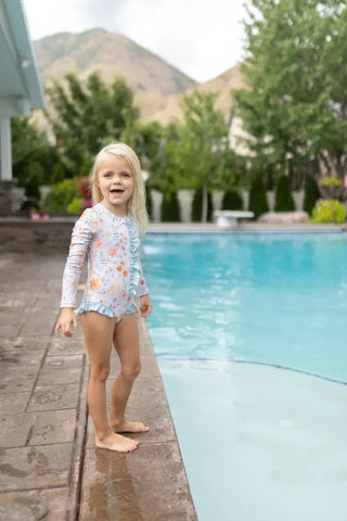 Vanessa Floral Ruffle Swimsuit - Charlie Rae - 6-12 Months - Khloe Jean Clothing