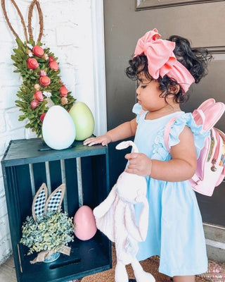 Zoey Ruffle Sleeve Dress - Cool Blue - Charlie Rae - 0-3 Months - Baby & Toddler Dresses - Bailey's Blossoms