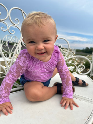 Lana Lace | Bailey's Blossoms | Infant - Toddler Girls | Leotard | Lavender