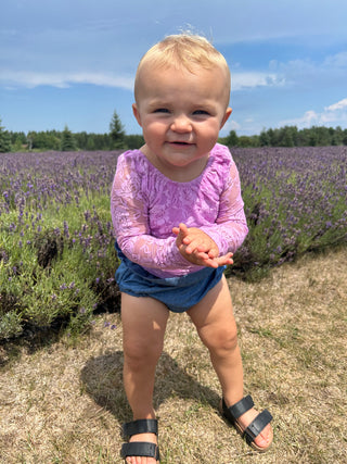 Lana Lace | Bailey's Blossoms | Infant - Toddler Girls | Leotard | Lavender