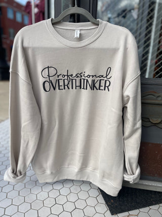 Professional Overthinker | Women's Sweatshirt | Natural and Black