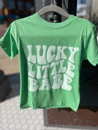 Lucky Little Babe Tee | Green and White