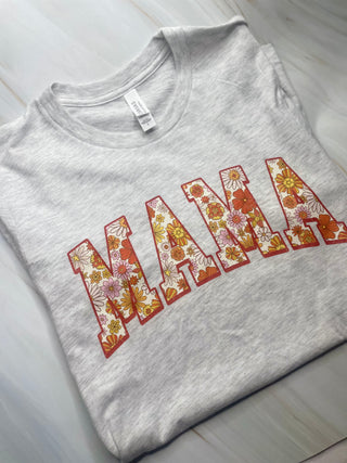 Mama Floral Graphic Tee- Women's
