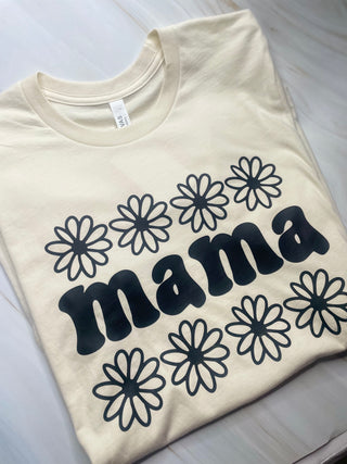Mama Floral Tee- Natural