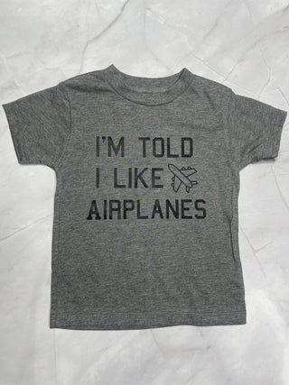 The Buck Airplane Tee | Toddler Tee | Gray and Black