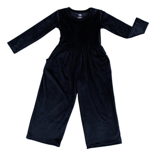 Birdie Bean | Black Velvet Leggy Jumpsuit - Charlie Rae - 2T - Girls 1 Piece - 220 - Birdie Bean