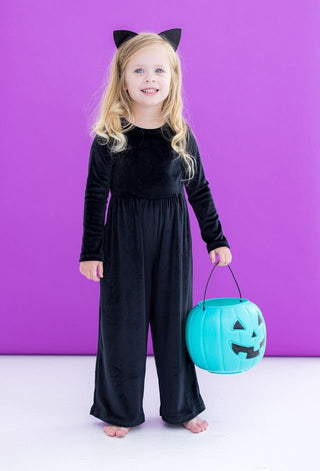 Birdie Bean | Black Velvet Leggy Jumpsuit - Charlie Rae - 2T - Girls 1 Piece - 220 - Birdie Bean