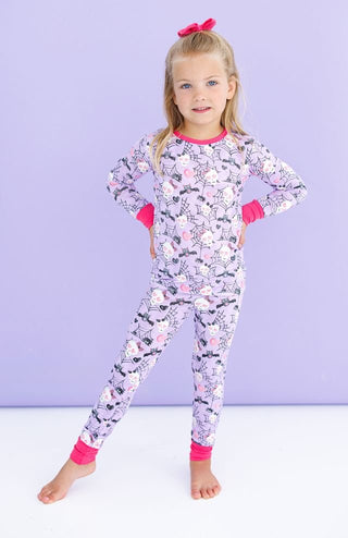 Birdie Bean | Halloween | Carrie Glow - In - The - Dark 2 - Piece Bamboo Pajamas - Charlie Rae - 2T - Girls Sleep - 230 - Birdie Bean