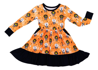 Birdie Bean | Halloween | Michael Glow - In - The - Dark Birdie Dress - Charlie Rae - 2T - Girls Dresses - 190 - Birdie Bean