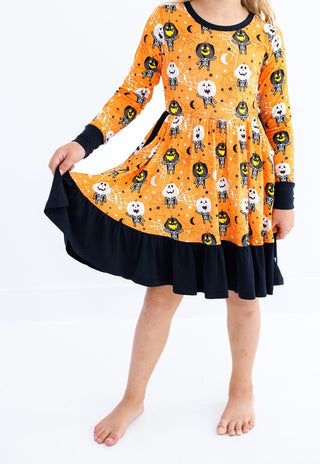 Birdie Bean | Halloween | Michael Glow - In - The - Dark Birdie Dress - Charlie Rae - 2T - Girls Dresses - 190 - Birdie Bean