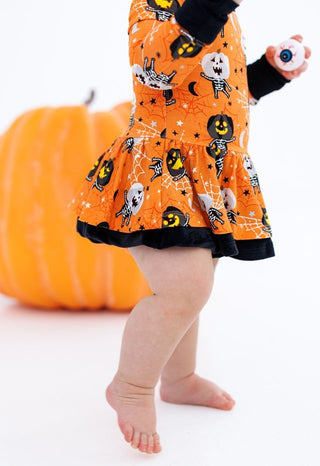 Birdie Bean | Halloween | Michael Glow - In - The - Dark Birdie Twirl Dress - Charlie Rae - 0 - 3 Months - Girls Dresses - 190 - Birdie Bean