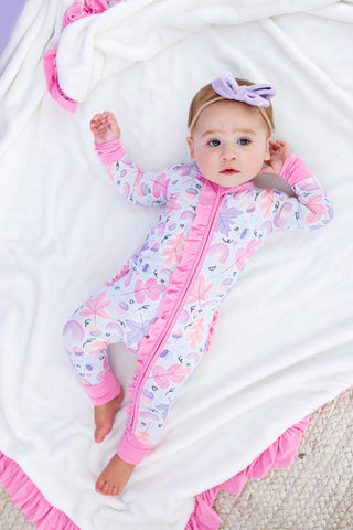 Birdie Bean | Laurel Ruffle Convertible Romper - Charlie Rae - 0 - 3 Months - Girls Sleep - 230 - Birdie Bean