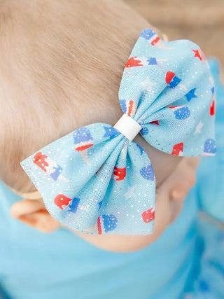 Bomb Pop Tulle Bow Baby Headband - 4th of July - Charlie Rae - Hair Bows - 311 - Sweet Wink