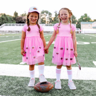 Football Sequin Short Sleeve Tutu Dress - Charlie Rae - 2T - Girls Dresses - 190 - Sweet Wink