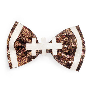 Glitter Football Bow Clip - Charlie Rae - Hair Bows - 311 - Sweet Wink