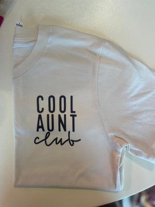 Cool Aunt Club | Adult Women's Tee | Natural and Black