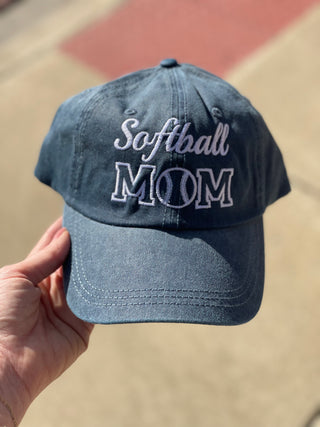 Embroidered Softball Mom Hat