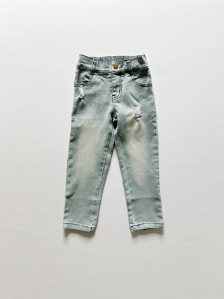 Orcas Lucille | Stretch Denim - Washed Gray - Charlie Rae - 0 - 6 Months - Boys Bottoms - 110 - Orcas Lucille