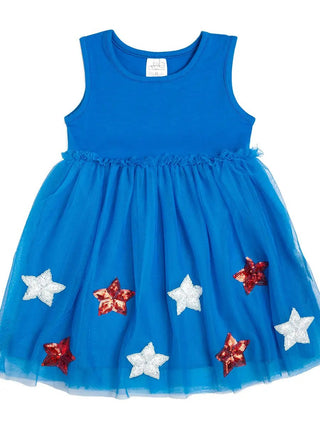 Patriotic Star Tank Tutu Dress - Kids 4th of July Dress - Charlie Rae - 2T - Girls Dresses- 190 - Sweet Wink